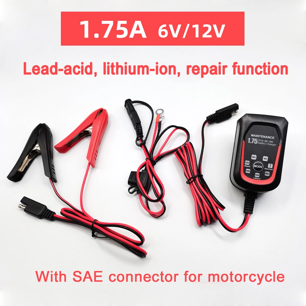 Chinese Factory Car Battery Charger 12V Pulse Repair Lithium-Ion Battery Lead-Acid Battery