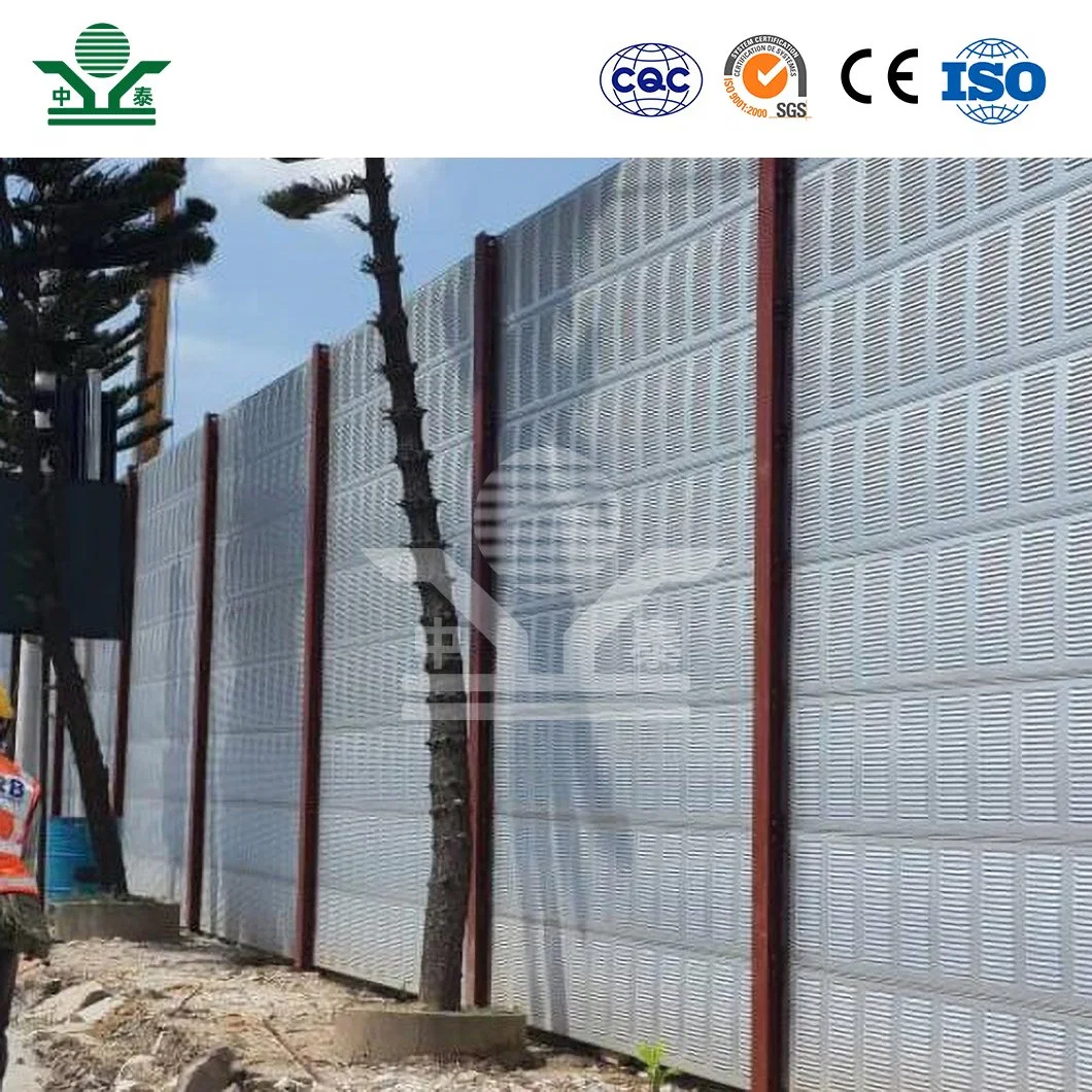 Zhongtai Outdoor Sound Barrier China Manufacturing Construction Safety Fence Color Steel Plate Material Sound Barrier for Construction Sites