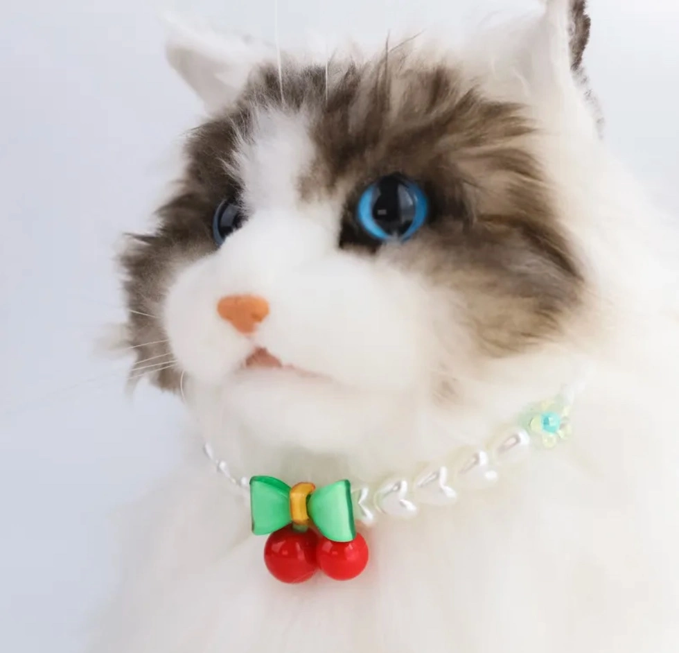 Wholesale/Supplier Pets Accessories Sweet Pearl Cherry Pendant Necklaces for Cats