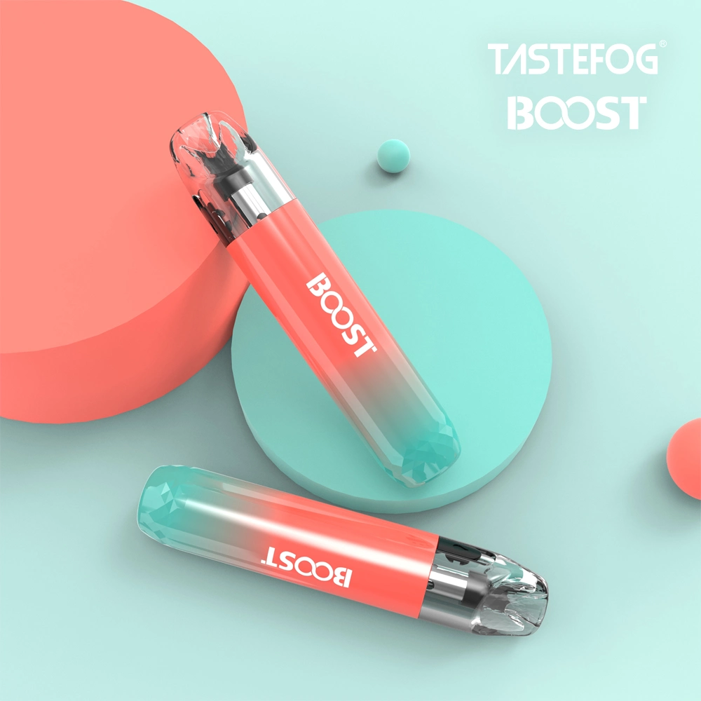 Tastefog تعزيز فارغة علبة قابلة لإعادة تركيب الجملة بلورية رخيصة E-Cigarette 2 مل القرد القرد القابل للتصرف