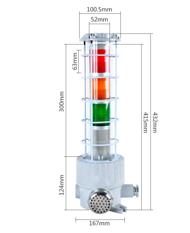 IP66 Explosion Proof Bulb Signal Tower Light Explosion Proof Warning Light