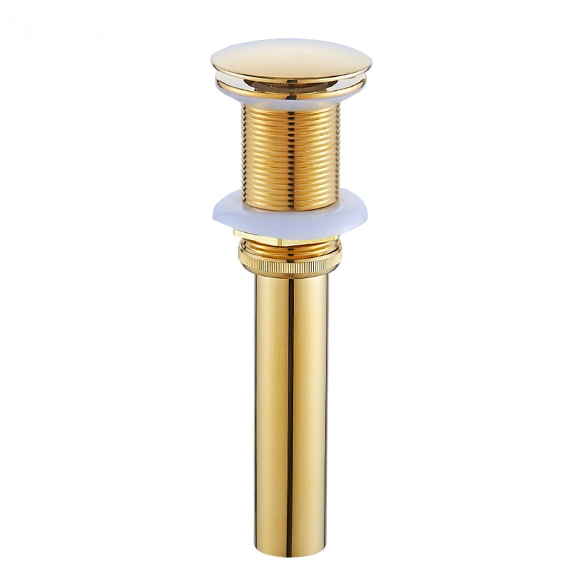 Golden Bathroom Drain Strainer Pop up Drain Water Drainage with Overflow