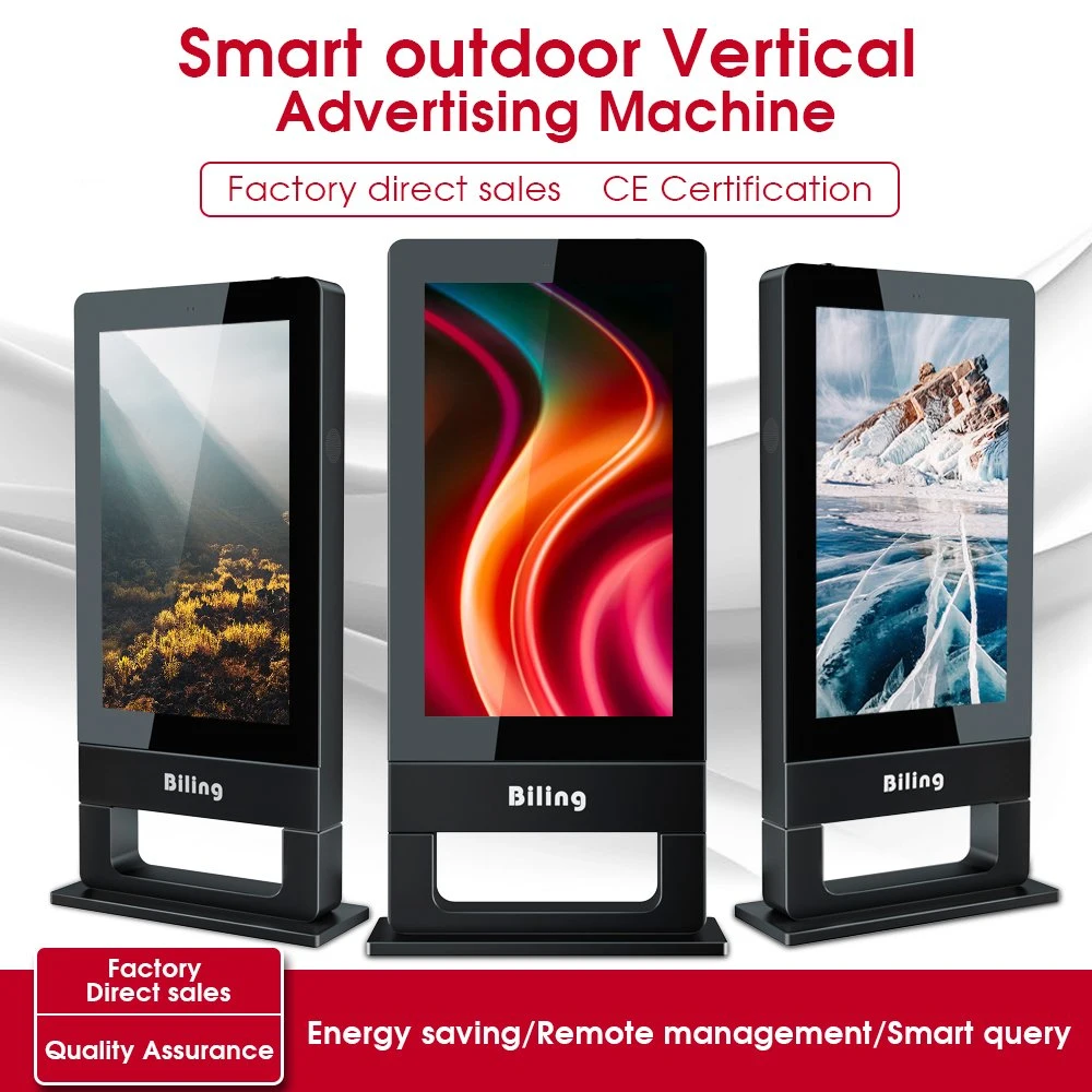 Mall 55inch Totem Super Thin Monitor Indoor Outdoor Smart Touch Bildschirm TV-Display LCD-Werbung Kiosk Digital Signage