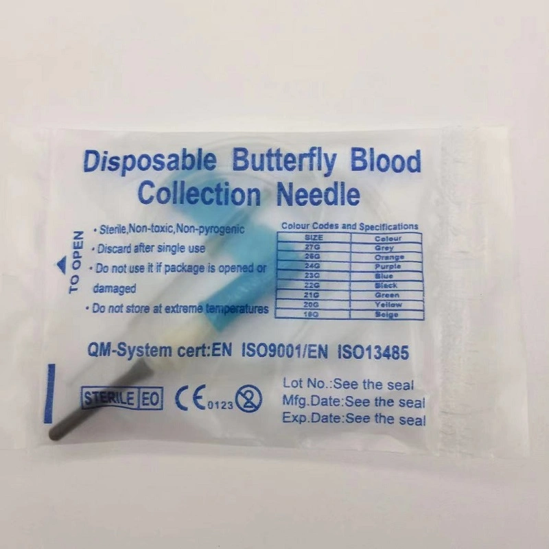 Disposable 20g 21g 22g 23G Butterfly Wing Blood Collection Needle