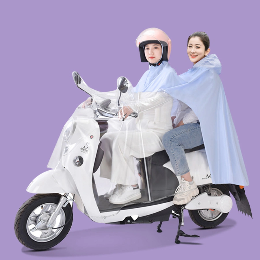 Outdoor Customizable PU/PVC/Oxford Men Women Double Person Scooter Rain Poncho Cape Jacket Raincoat Rainwear for Motorcycle electric Bike Riders