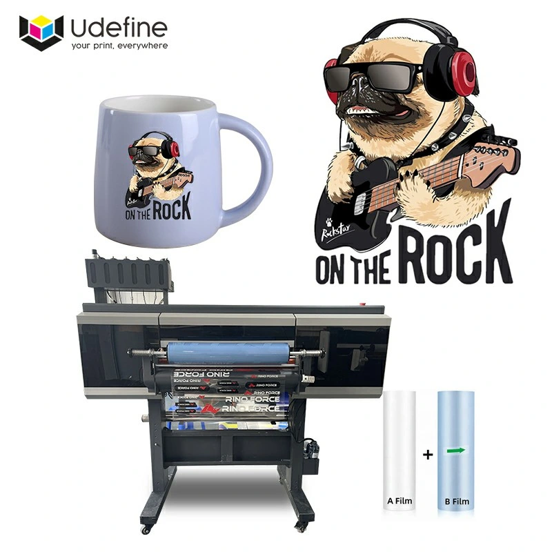 Udefine Hot Sell High quality/High cost performance  A3 Uvdtf with Double XP600 Printhead Ab Film DIY Crystal Sticker Printer