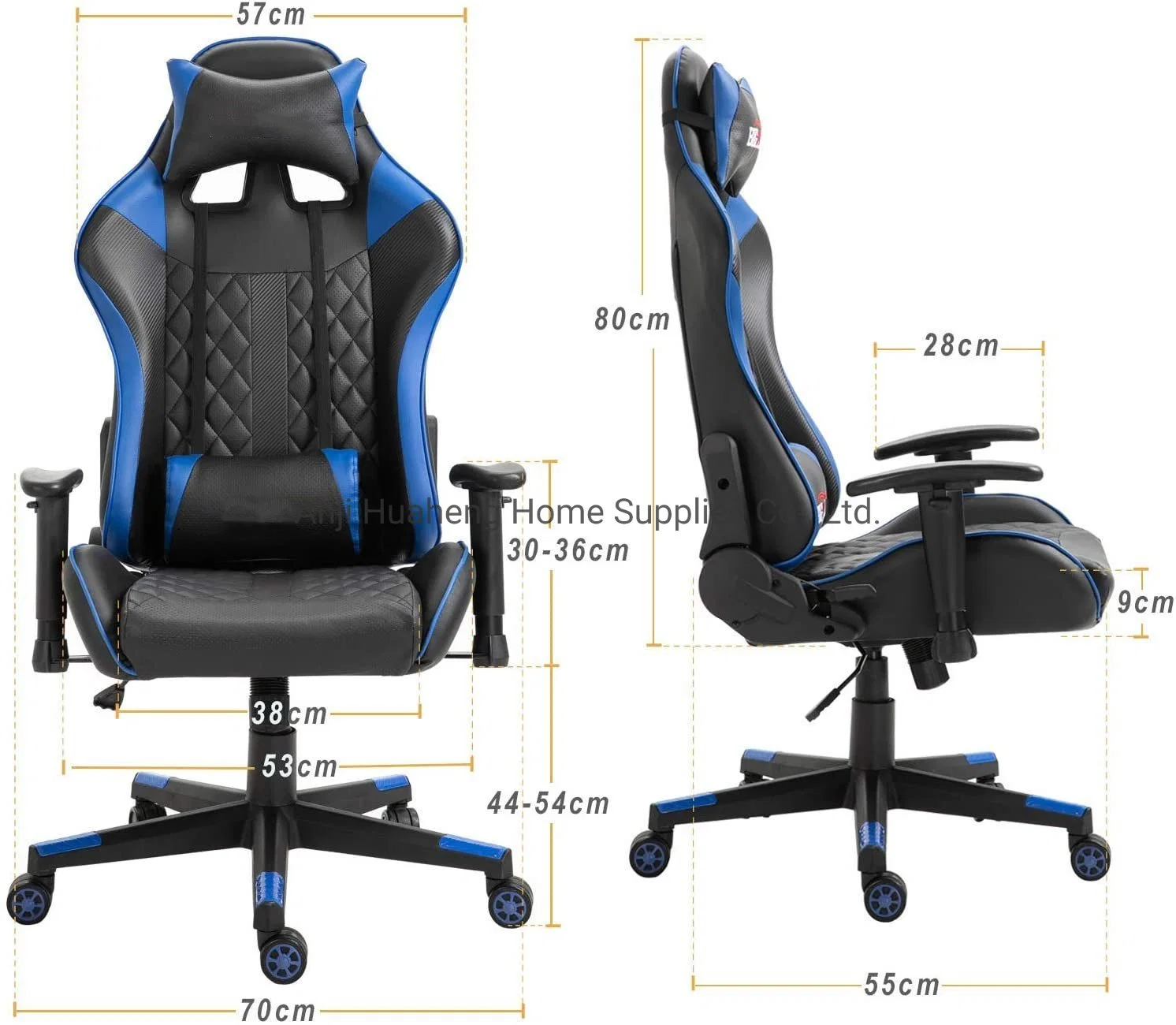 Usine OEM de gros de chaise de bureau réglable en cuir de PU de jeux de course Président