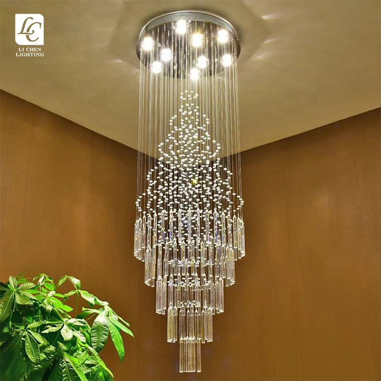 Moooni Modern Crystal Chandelier Lighting Wave Dining Room Потолочный свет Крепление