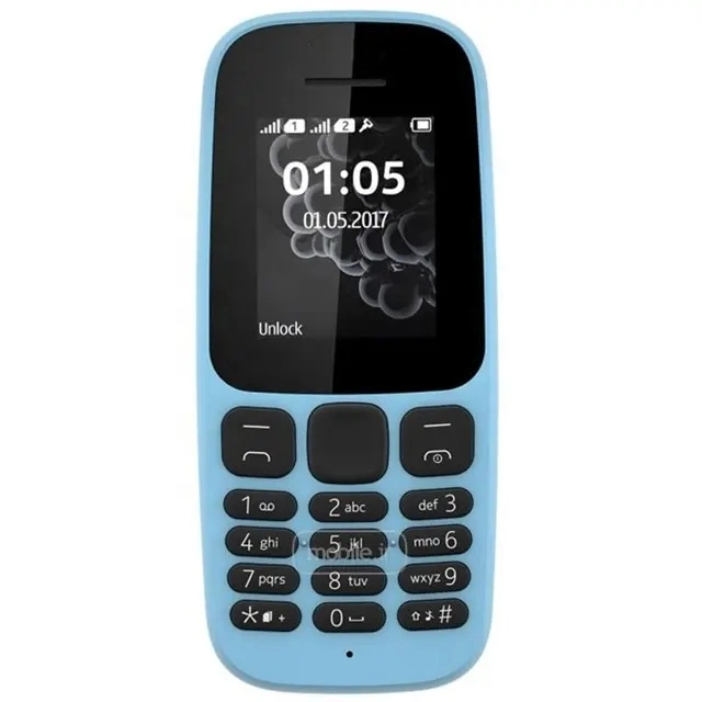 Envío gratuito original para Nokia 105 (2017) Dual SIM Original Factory Unlocked Super Barato Mejor Clásico Barra Antigua Teléfono Móvil Celular