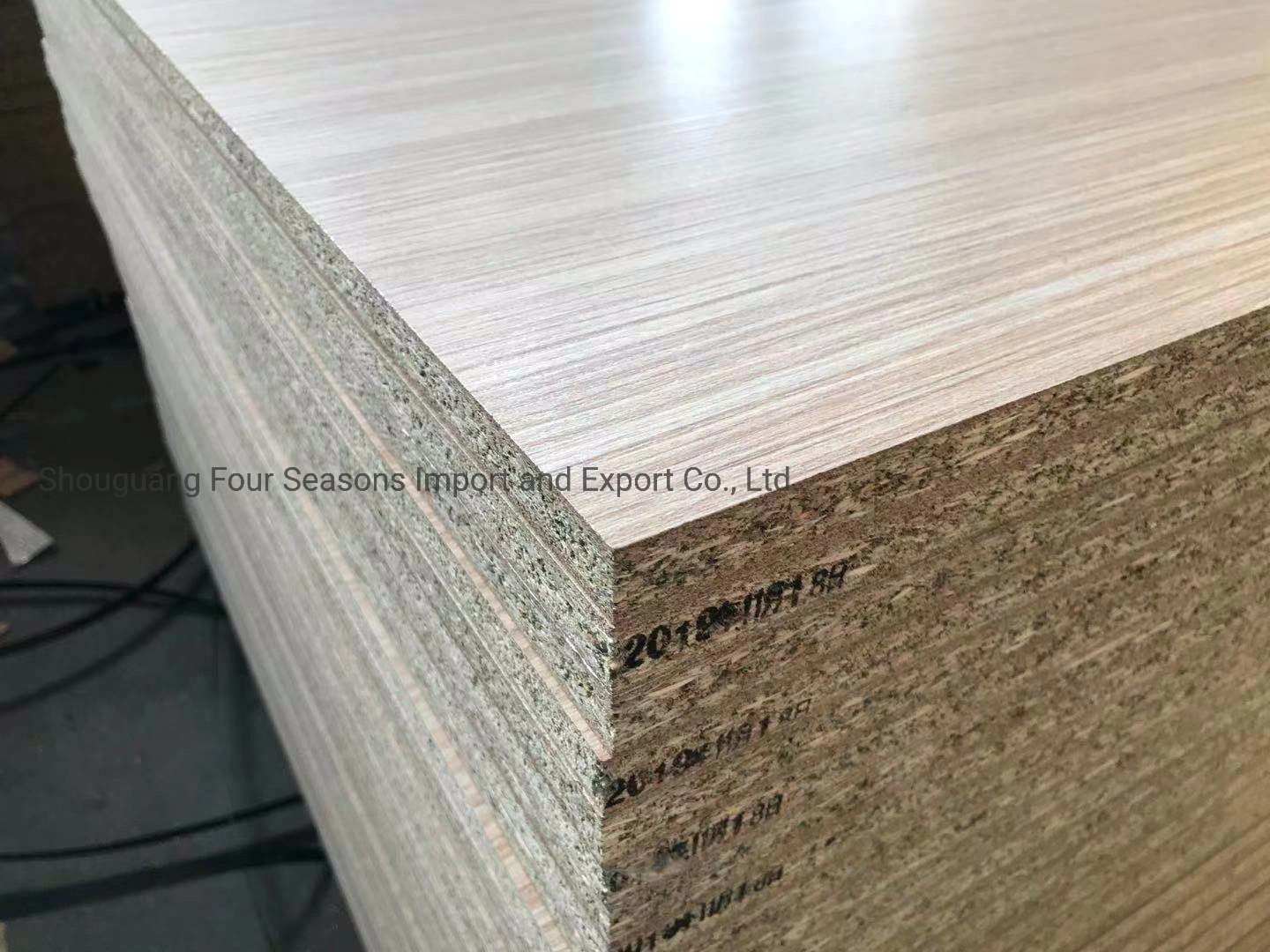 1220*2440mm E1 Glue Wood Grain 2 Sides Melamine Particle Board