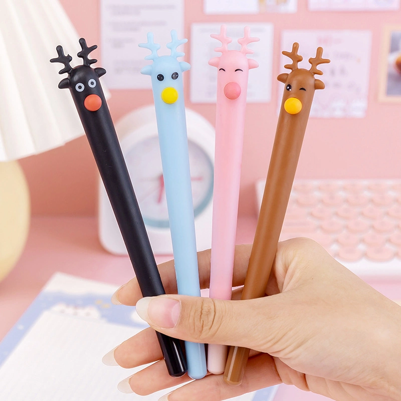 Christmas Gift Creative Reindeer Neutral Pen Black 0.38mm Neutral Pen