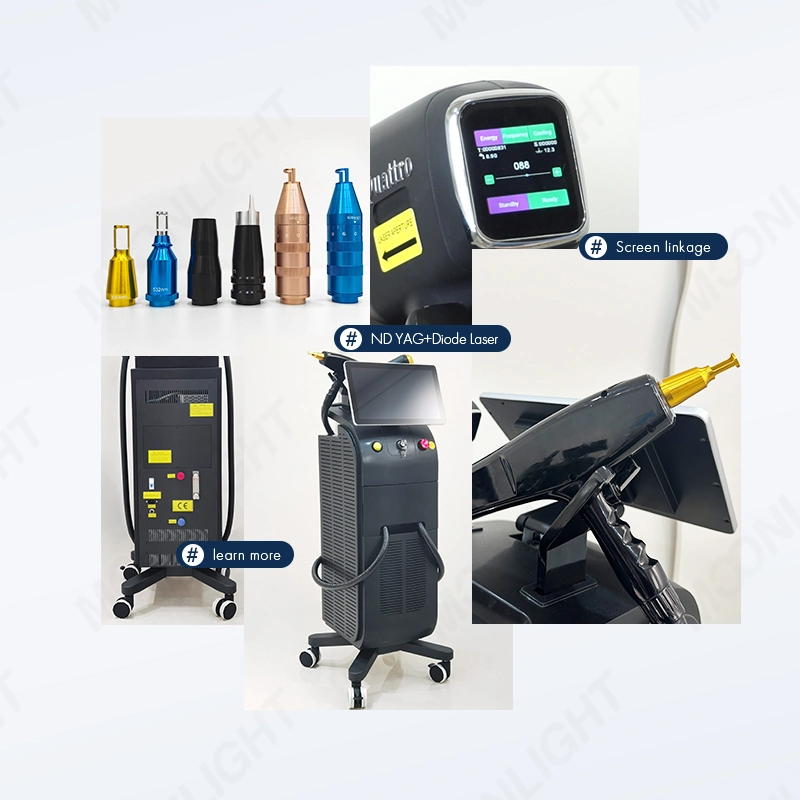 Laser ND YAG de díodo de 808 nm vertical 2 em 1 Tatuagem Remoção Professional Beleza equipamento