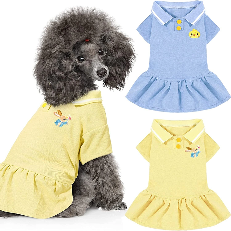 Comfortable Cotton Material Dog Clothes Pet Apparel T-Shirt Dress