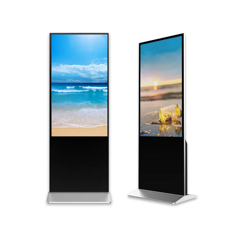 32 43 55 65 pulgadas de 2K 4K el soporte de suelo Proveedor de la pantalla táctil libre de señalización digital LCD Monitor Kiosco Solo reproductor de publicidad