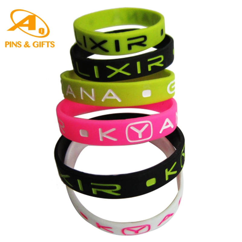 Custom Women Sports Rubber in The Dark Custom Magnetic Bracelet for Men Silicone Wristband