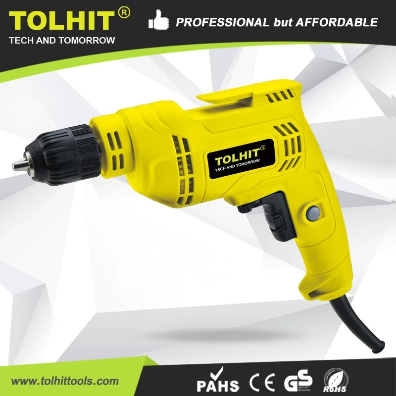 Tolhit Power 450W 6mm máquina de perforación manual Mini taladro eléctrico