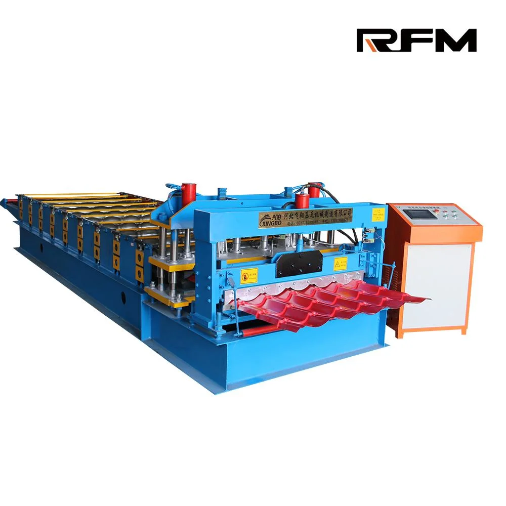 Color Steel Galvanized Metal Sheet Glazed Tile Roll Forming Machine Line