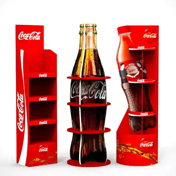 Ai-Mich High Quality Cardboard Retail Floor Display Stand Customized Beer/Wine/Water/Bottle Display Rack