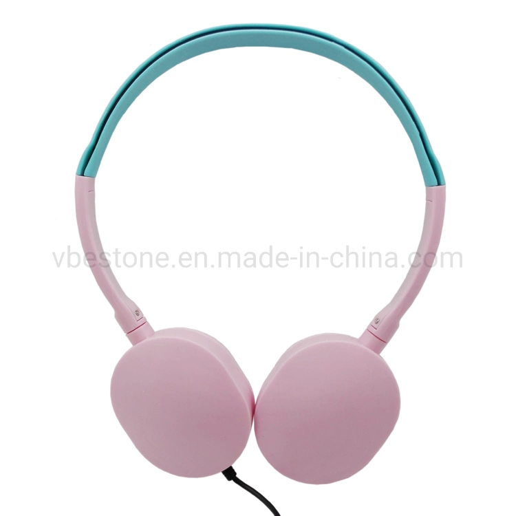 Kundenspezifischer Kunststoff Sport Kopfhörer kabelgebundene Kopfhörer Einweg-Headset für Geschenke Kopfhörer Über Dem Ohr