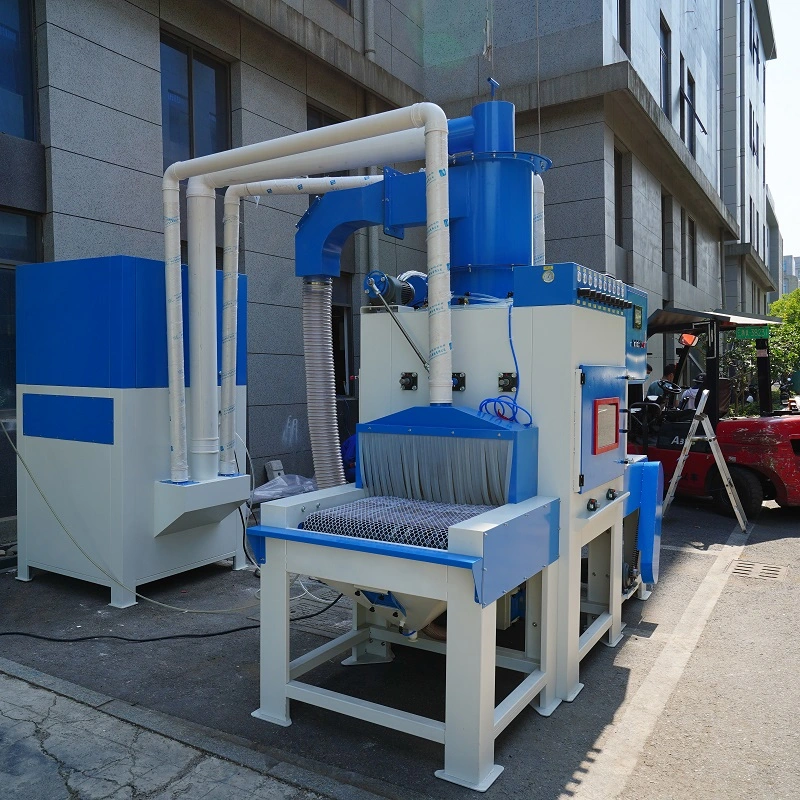 Automatic Batch Sandblasting Conveyor Belt Sand Blasting Machine for Steel Sheet Rust Removal