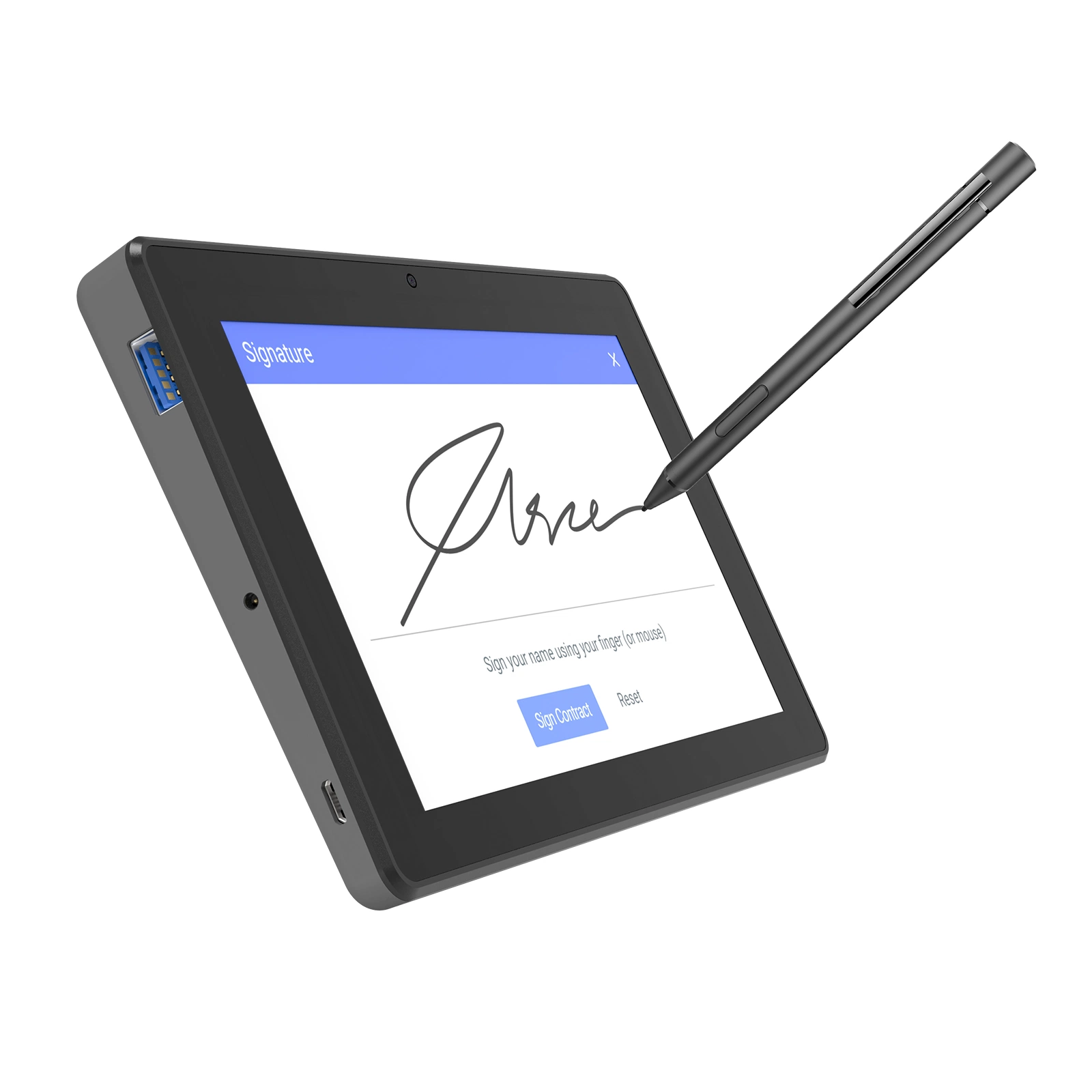 7inch Android Signature Pad with Stylus Pen for Paperless Office Bank Hotel Hospital