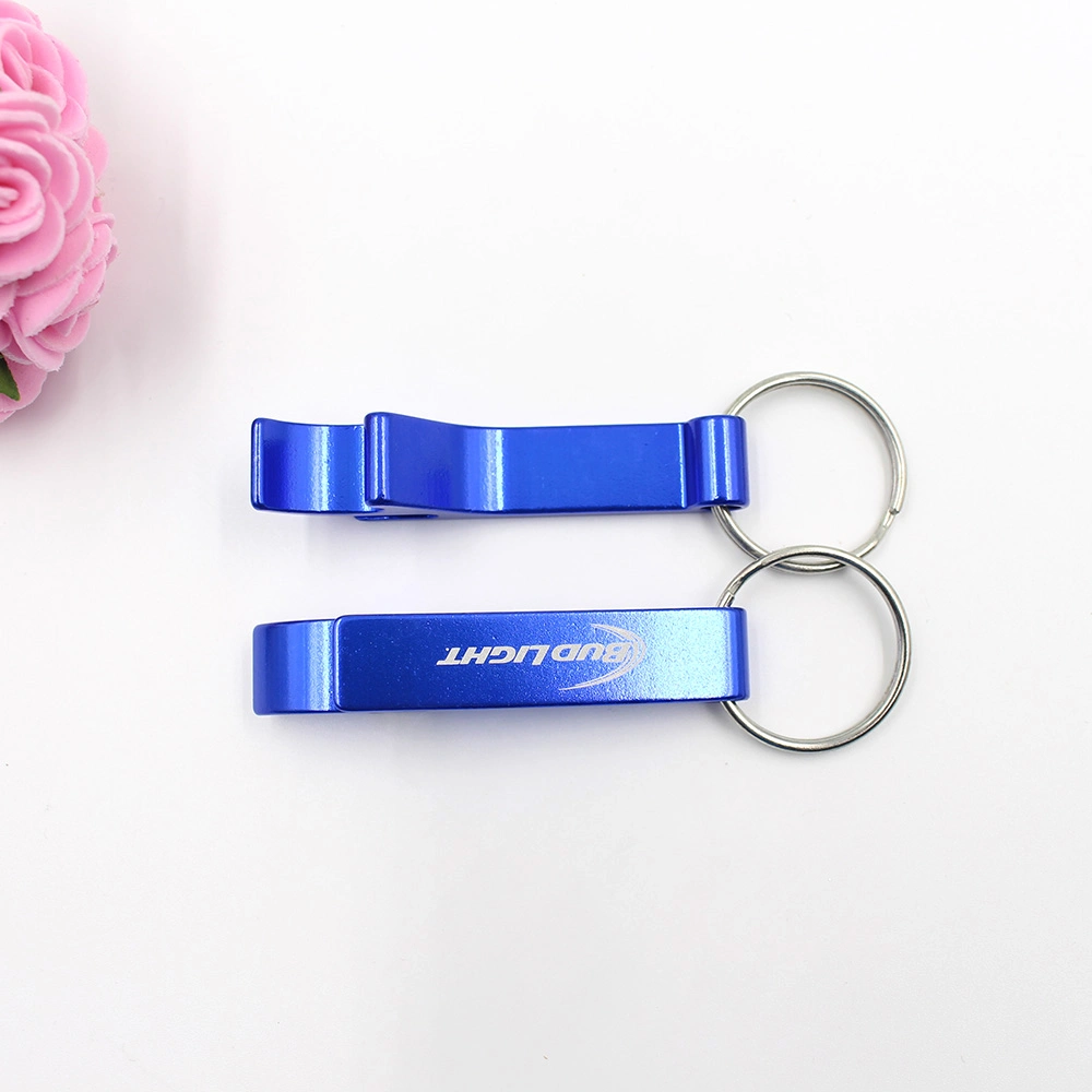 Rainbow Color Aluminum Alloy Metal Custom Logo Souvenir Key Chain Bottle Opener