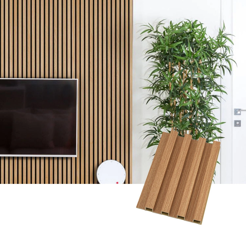 Panneaux muraux en grain de bois imperméables WPC à prix d'usine du fournisseur chinois pour la décoration intérieure des murs