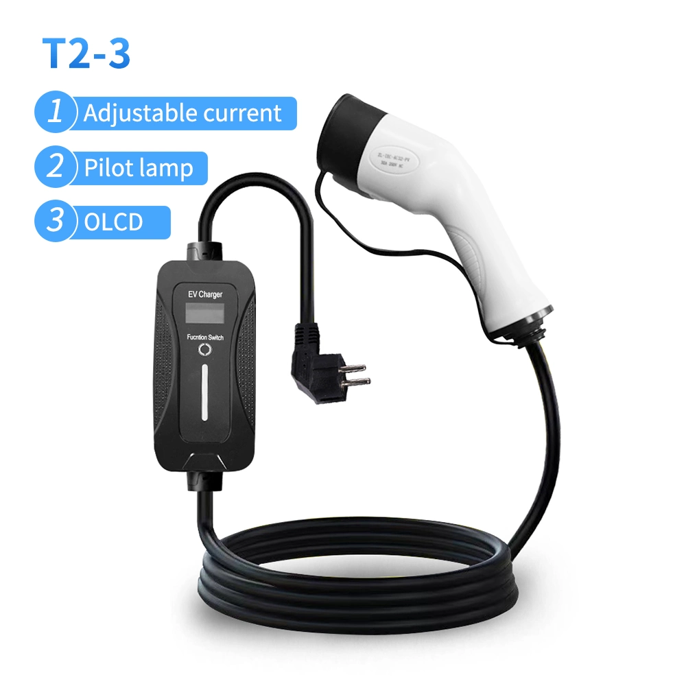 IEC62196 Type 2 EV Portable Carregador Veicular 16um carregador do veículo eléctrico