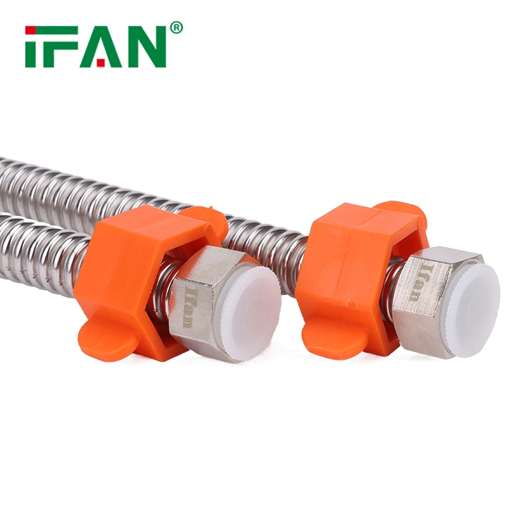 Ifan Manufacture 30-60cm Bathroom Shower Hose Stainless Steel Corrugated Pipe