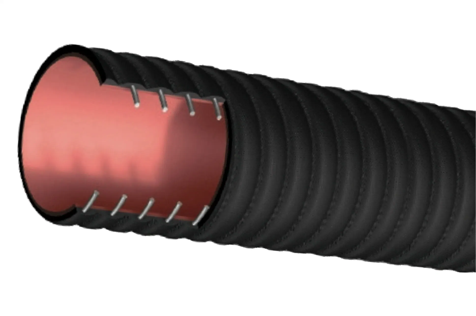 High Pressure Black Suction and Discharge Rubber Hose Pipe with Steel Wire