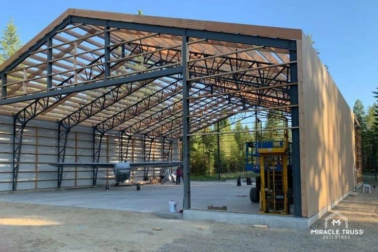 Prefabricated Customized Building Engineered Steel Structure Frame Workshop with High quality/High cost performance  Steel Structure Car Show Room (BYSS-220617007)