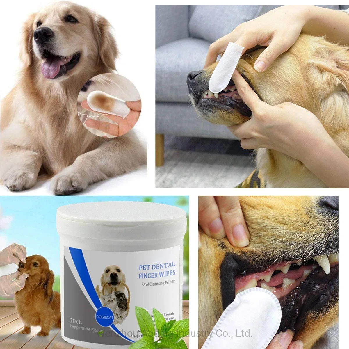 Hund Dental Pet Care Mundreinigung Zähne Tücher Pads Finger Wischt Die Putzpads Der Zähne Von Haustierpaffen Ab