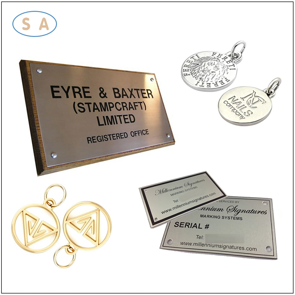 Aluminum Printed Nameplates Chemically Etched Stainless Steel Plate Engraved Logo Label Nameplate