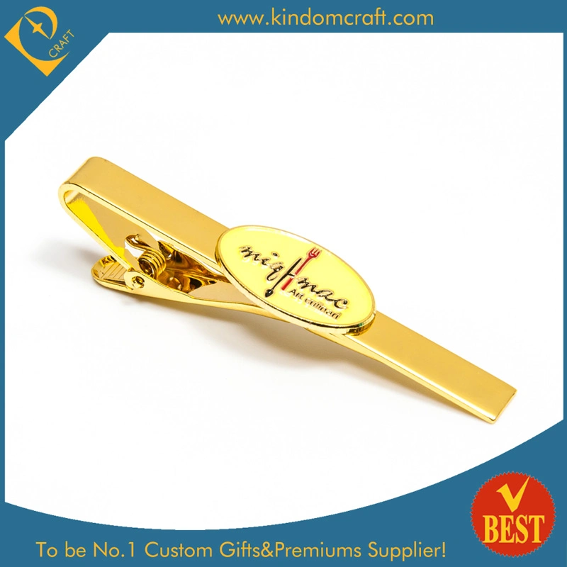 High quality/High cost performance Men's Printed Gold Plating Tie Bars with Gift Box