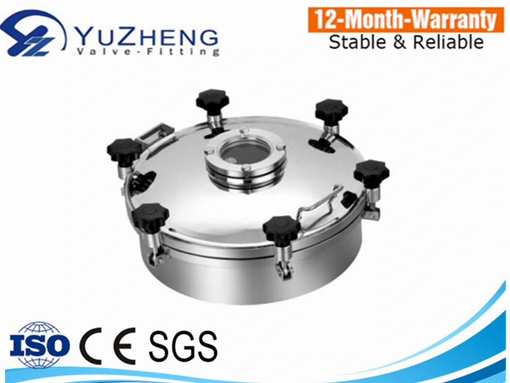 Sanitary Stainless Steel Food Grade SS304 Round Manhole