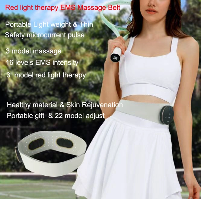 Electric EMS Infrared Waist Slimming Massage Belt Red Light Heating EMS Slimming Body Waist Massager Belt