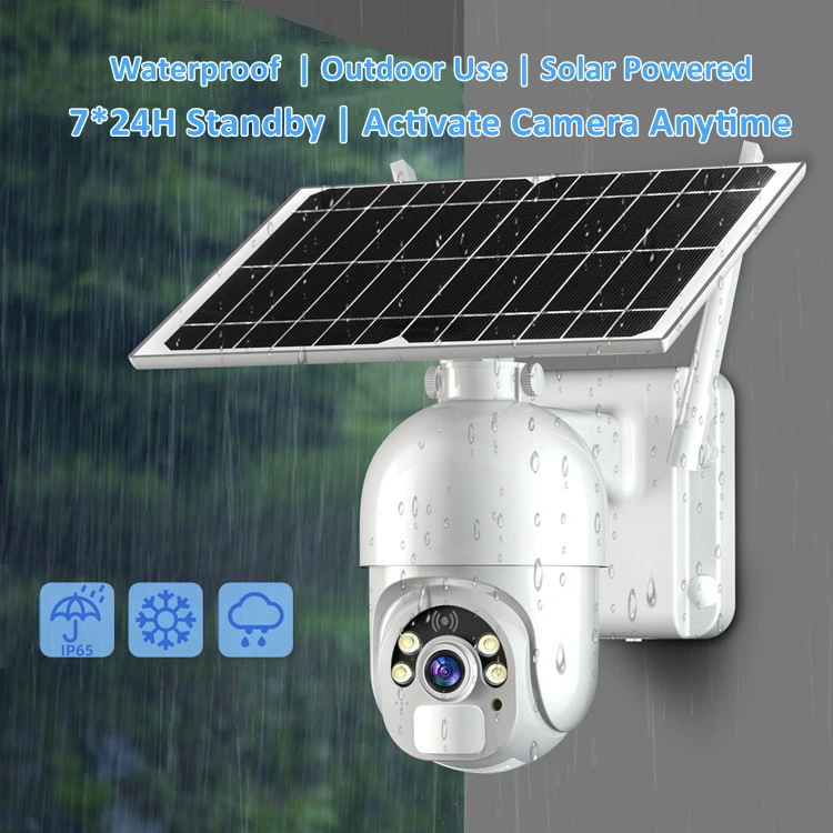 2MP 4MP Waterproof CCTV PIR Sensor Security CCTV Solar WiFi Camera