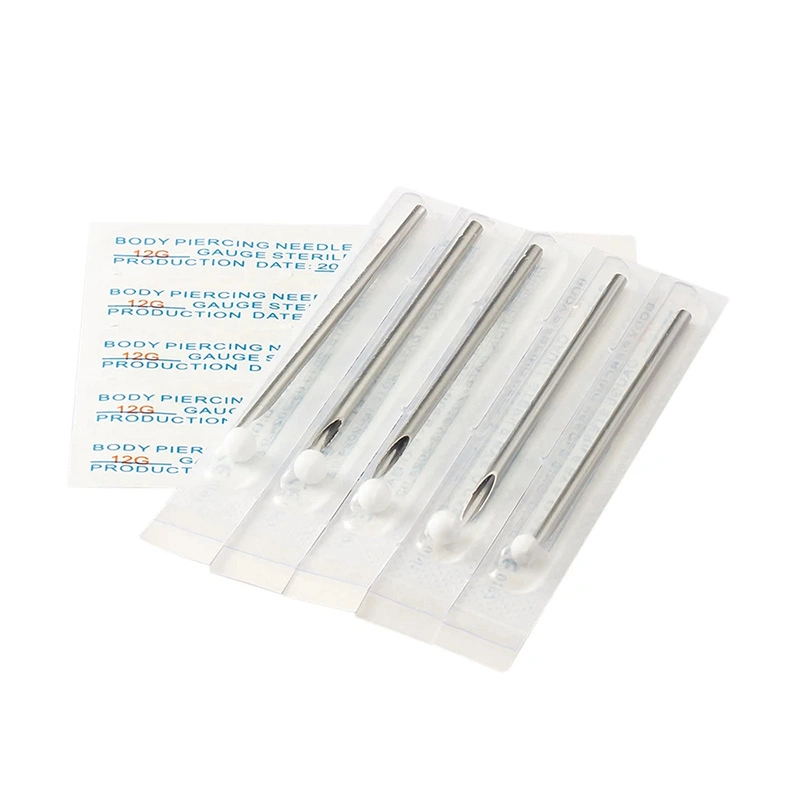 Disposable Sterilized Body Art Tattoo 14G 16g 18g Piercing Needles for Piercing