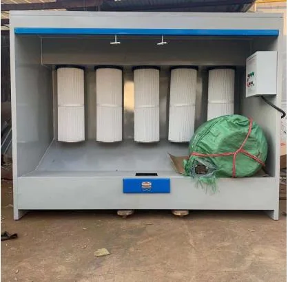 Equipamento de cabina com revestimento em pó mono-Cyclone para reciclagem fácil de mudanças de cor Cabine de Pulverização do gabinete com filtros de cartucho