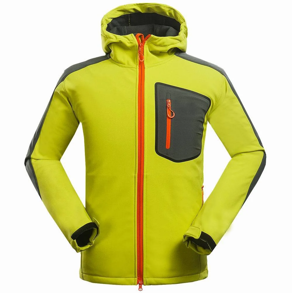 Hombre′ S Hoody colores de contraste Chaqueta de tejido suave forro polar y. Repelente de agua