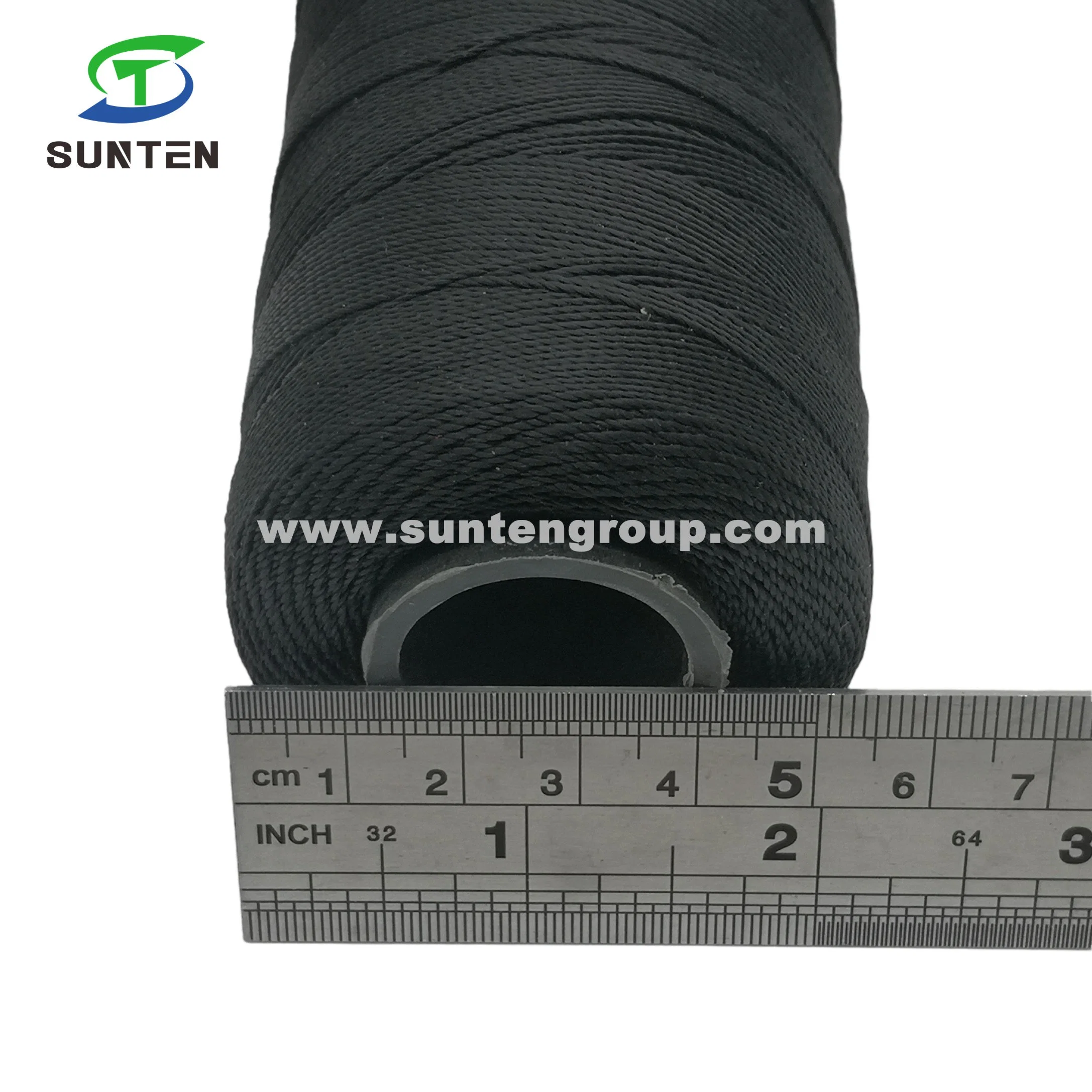 Alta Tenacidade Preto de PE/PP/poliéster/Nylon trançado de plástico/Multi-Filament trançada/Enfardadeira/Thread/Linha de embalagem/Pesca Linha de Líquido 210d/380d pelo carretel/Molinete/bobina/Hank