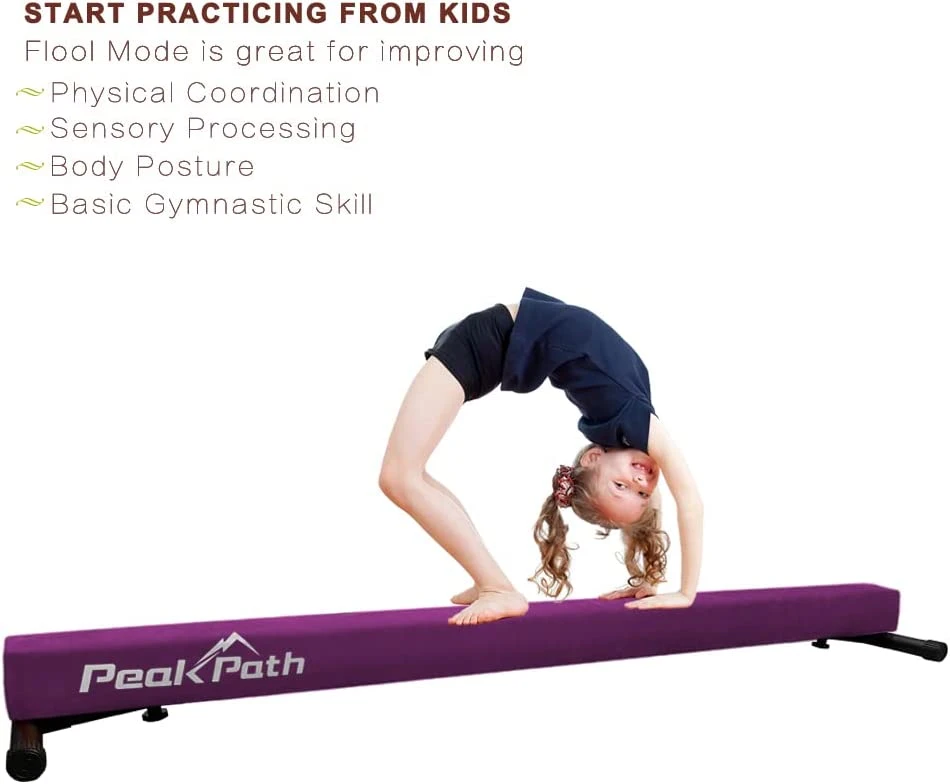 8FT Balance Beam: Gymnastics Equipment for Kids/Adults, Gymnastics Beam for Training, Practice, Physical Therapy and Professional Home Training