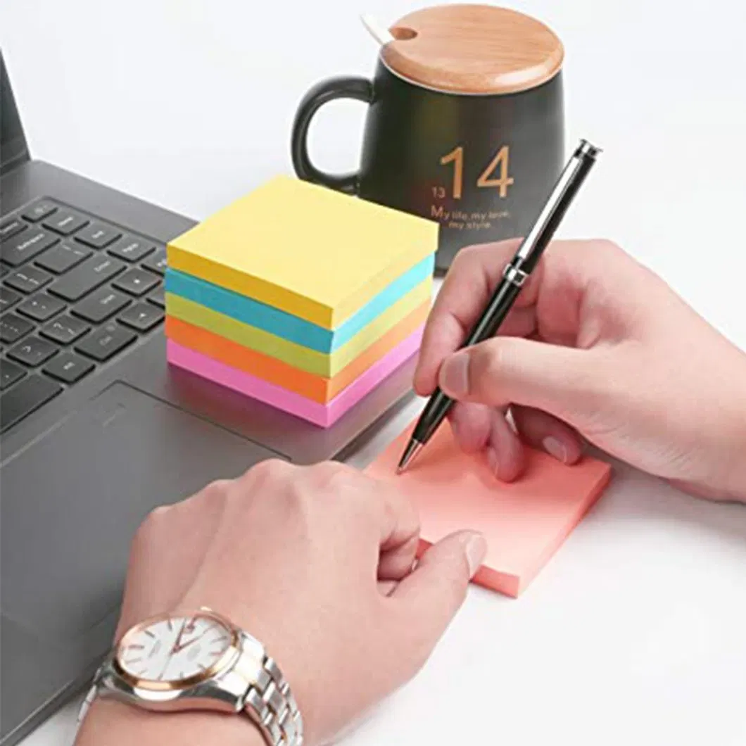 Couleur Note stickness bon marché Custom Color Gift Set adhésif Memo Notes adhésives couleur de la tablette