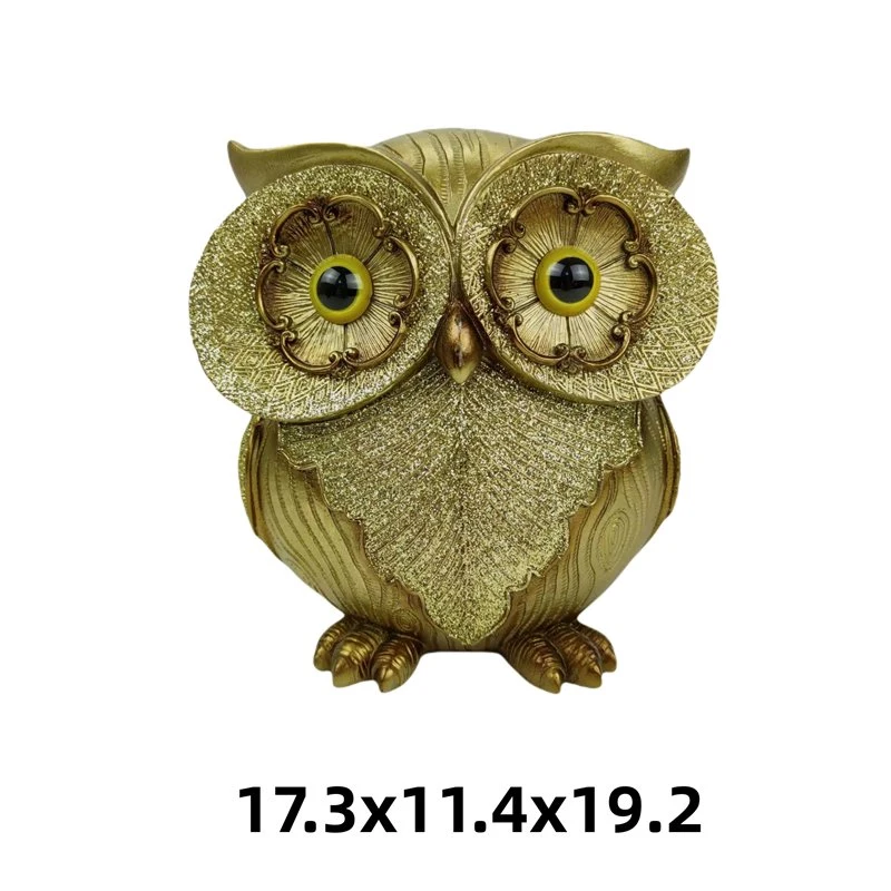 Unique Customized Resin Owl Statue Crafts for Desktop Decoration