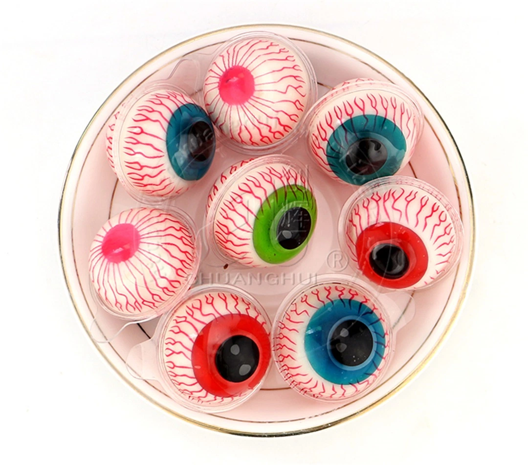 Halloween Sweet Round Eyeball Jam Filled Soft Gummy Candy