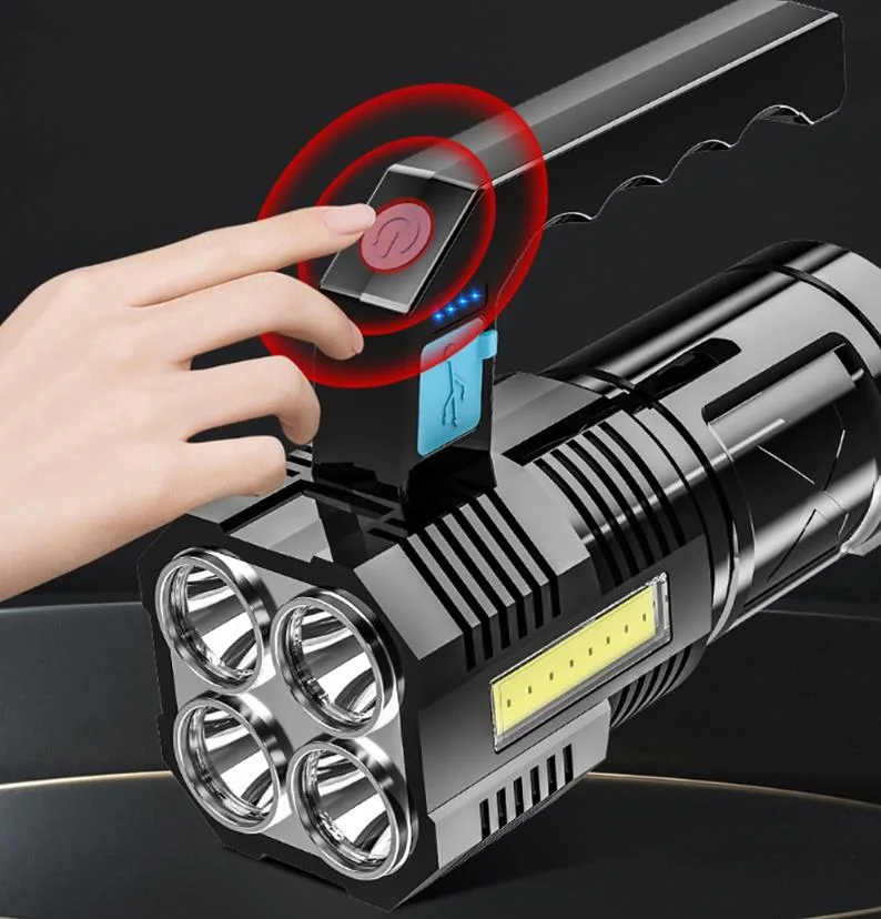 Factory Battery High Power Flashlight Lanterna 3W Long Range Price Rechargeable LED Torch