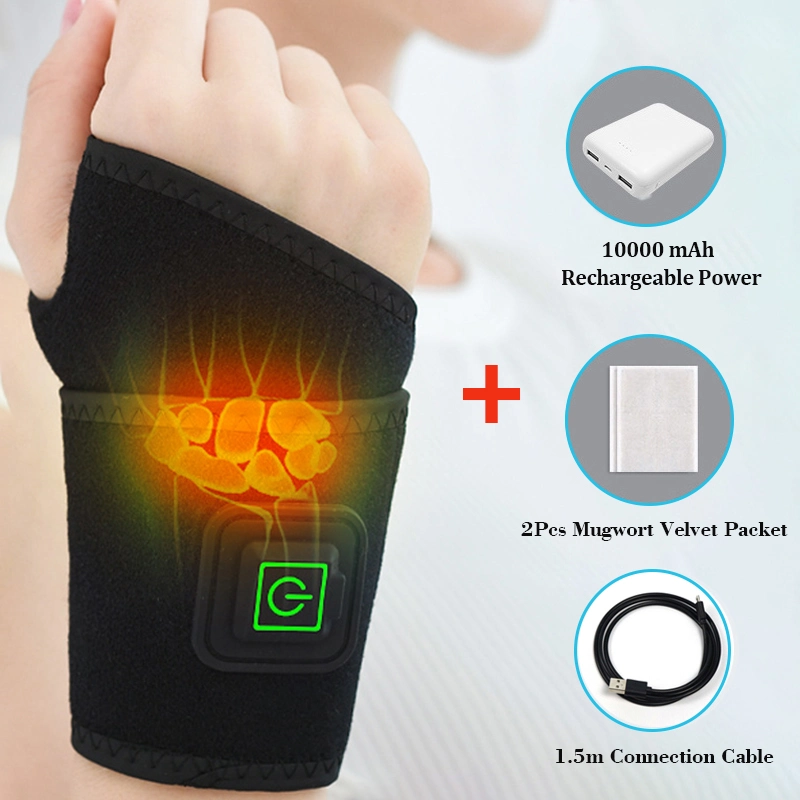 Electric Heating Wrist Guard Joint Care Wrist Protection Warm Compress Heating Wristband with 10000mAh Rechargeable Power