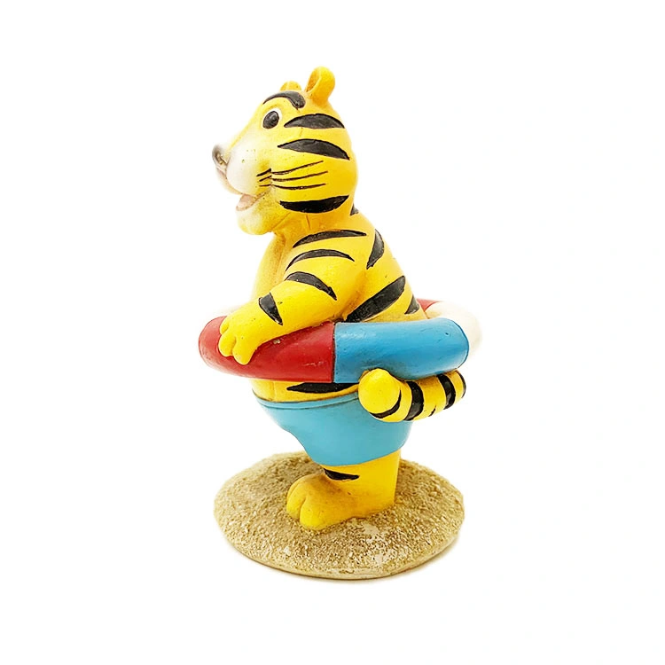 Custom Garden Cartoon Animal Character Resin Tiger Statue