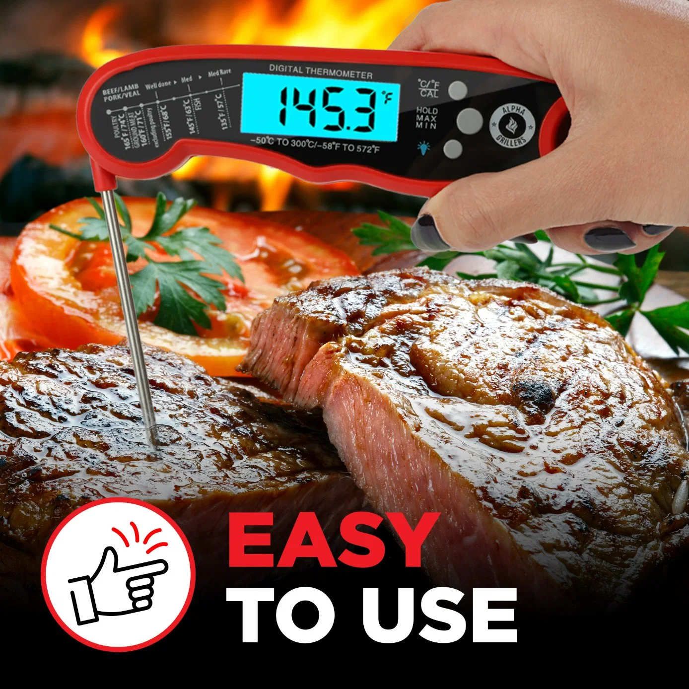 Grilles Instant Read Meat Grill cuisson meilleur thermomètre ultrarapide étanche