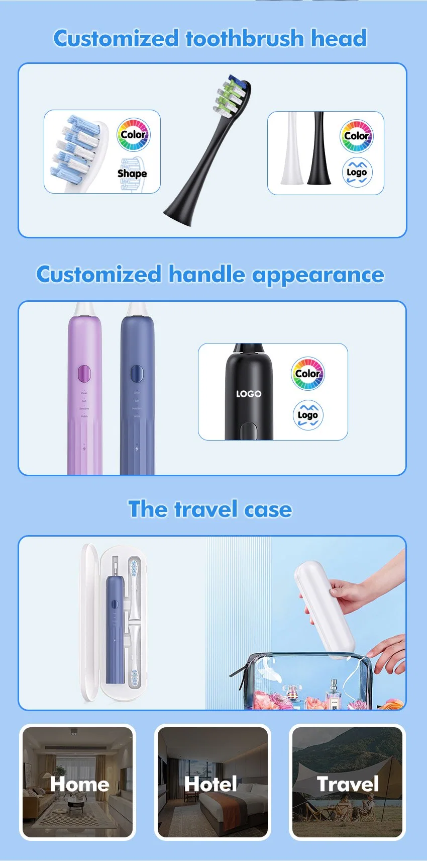 OEM Recharge Ipx7 Electric Toothbrush for Adult